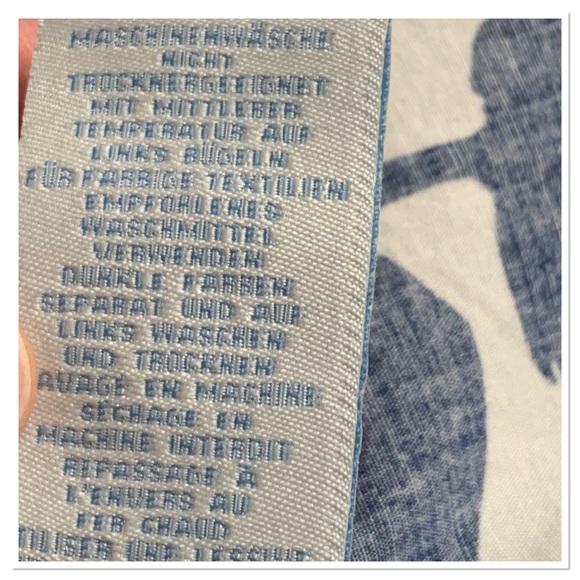 Boden Button Riviera Shirt Dress Blue Off White Size 4 - Picture 13 of 13